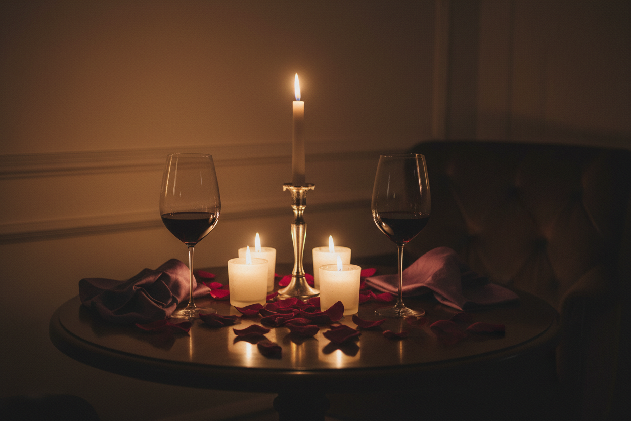 Dîner romantique sensuel